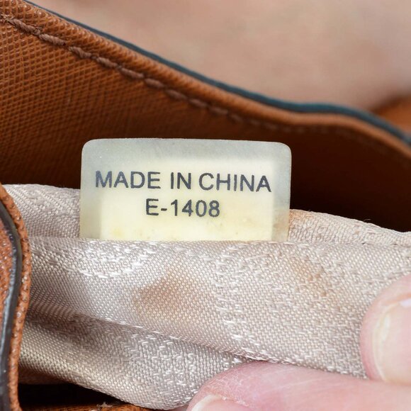 Michael Kors Brown Cross grain Leather Hamilton Satchel Handbag - Picture 6 of 16